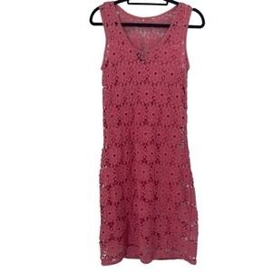 Express Floral Lace Pink Dress Small